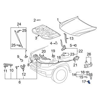 New OEM Genuine Lexus, Front Hood Safety Catch - Part # 5355760010