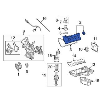 New OEM Right Engine Valve Cover Fits, 2008-2011, 2013-2021 Lexus LX - Part # 1120138040