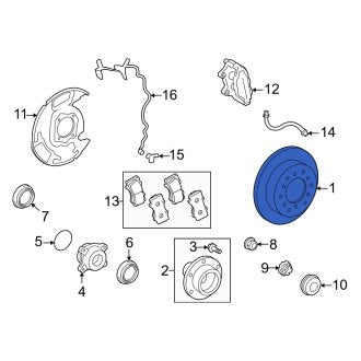 New OEM Front Disc Brake Rotor Fits, 2008-2011, 2013-2015 Lexus LX - Part # 4351260180