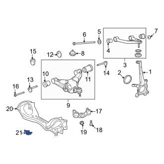 New OEM Front Left Suspension Control Arm Stop Fits, 2008-2011, 2013-2021 Lexus LX - Part # 5160260010