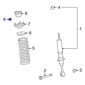 New OEM Suspension Strut Mount Nut Fits, 2008-2011, 2013-2021 Lexus LX - Part # 90178A0052