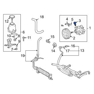 New OEM Power Steering Return Line End Fitting Fits, 2008-2011, 2013-2015 Lexus LX - Part # 4433760220