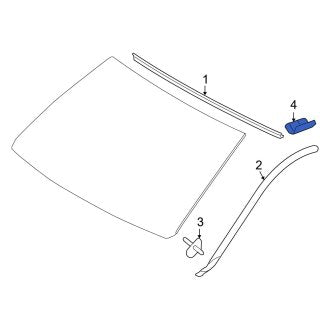 New OEM Windshield Molding Rivet Fits, 2013-2024 Lexus ES - Part # 7554751021