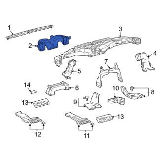 New OEM Front Upper Instrument Panel Air Duct Fits, 2008-2011, 2013-2015 Lexus LX - Part # 5584460220