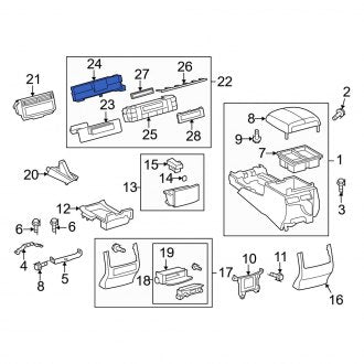 New OEM HVAC Temperature Control Panel Bracket Fits, 2008-2010 Lexus LX - Part # 5591260200