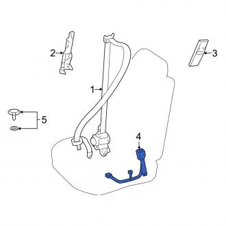 New OEM Front Right Seat Belt Receptacle Fits, 2008-2011, 2013-2015 Lexus LX - Part # 7324060320A1