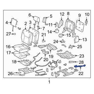 New OEM Center Right Seat Track Cover Fits, 2010-2011, 2013-2021 Lexus LX - Part # 7299560290C0