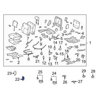 New OEM Seat Hinge Cover Fits, 2011 Lexus LX - Part # 7169260051B0