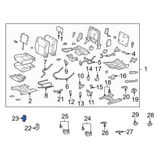 New OEM Seat Hinge Cover Fits, 2008-2010 Lexus LX - Part # 7169260070B0