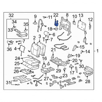 New OEM Seat Hinge Cover Fits, 2008-2009 Lexus LX - Part # 7169260100A0