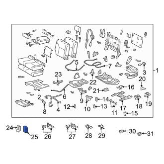 New OEM Seat Hinge Cover Fits, 2008-2009 Lexus LX - Part # 7169260060B0