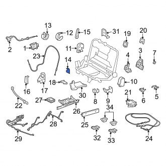 New OEM Rear Right Upper Outer Seat Back Recliner Adjustment Mechanism Cover Fits, 2008-2010 Lexus LX - Part # 7184360090B0