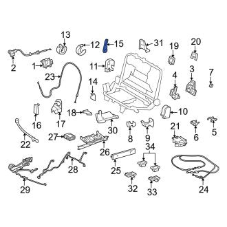 New OEM Center Right Seat Back Recliner Adjustment Handle Fits, 2008-2011 Lexus LX - Part # 7252560120A2