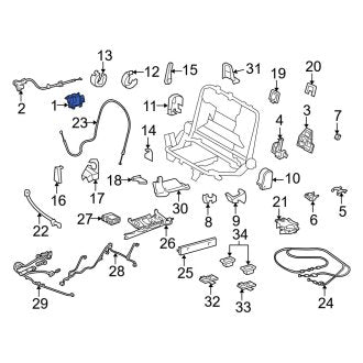 New OEM Rear Right Seat Back Lock Fits, 2010-2011 Lexus LX - Part # 7205760100C0