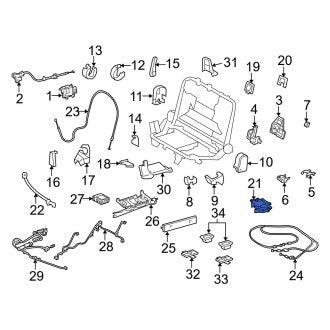 New OEM Rear Right Folding Seat Latch Release Handle Fits, 2008-2011, 2013-2015 Lexus LX - Part # 7205760090