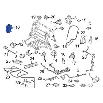 New OEM Rear Left Upper Inner Seat Back Recliner Adjustment Mechanism Cover Fits, 2008-2010 Lexus LX - Part # 7184360100B0