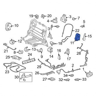 New OEM Rear Left Upper Outer Seat Back Recliner Adjustment Mechanism Cover Fits, 2008-2010 Lexus LX - Part # 7184460090B0