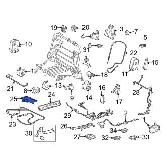 New OEM Rear Left Folding Seat Latch Release Handle Fits, 2008-2011 Lexus LX - Part # 7252560090A1