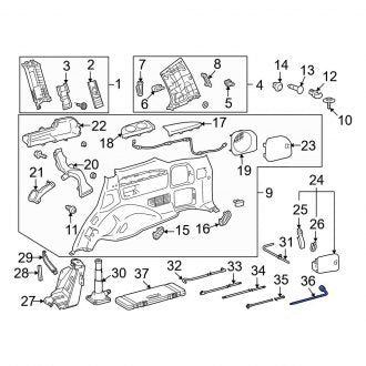 New OEM Right Wheel Lug Wrench Fits, 2008-2011, 2013-2021 Lexus LX - Part # 915060030