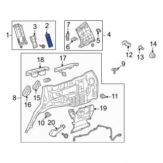 New OEM Rear Seat Belt Anchor Plate Cover Fits, 2008-2011 Lexus LX - Part # 7313960010B0