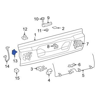 New OEM Rear Right Inner Tailgate Striker Plate Fits, 2008-2011, 2013-2021 Lexus LX - Part # 6945060040