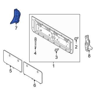 New OEM Rear Right Inner Tailgate Trim Cover Fits, 2008-2011, 2013-2015 Lexus LX - Part # 6443960030