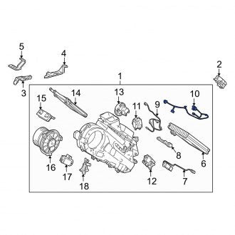 New OEM Rear HVAC System Wiring Harness Fits, 2008-2011, 2013-2015 Lexus LX - Part # 886056A160