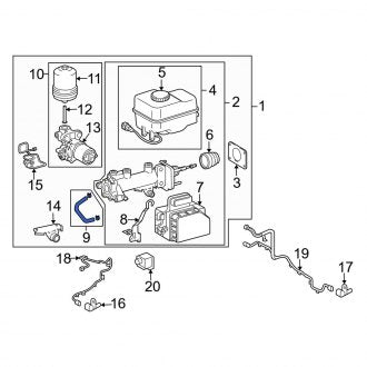 New OEM Rear Outer Brake Hydraulic Hose Fits, 2013-2021 Lexus LX - Part # 9094702G66