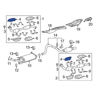 New OEM Front Upper Catalytic Converter Heat Shield Fits, 2008-2011, 2013-2021 Lexus LX - Part # 1843538040