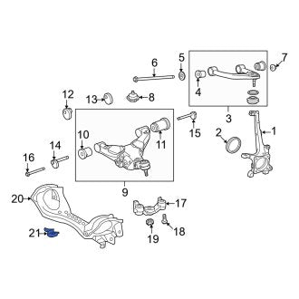 New OEM Front Right Suspension Control Arm Stop Fits, 2008-2011, 2013-2021 Lexus LX - Part # 5160160010