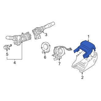 New OEM Upper Steering Column Cover Fits, 2016-2021 Lexus LX - Part # 4528660540