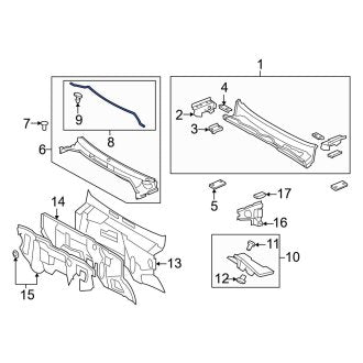 New OEM Cowl Cover Seal Fits, 2008-2011, 2013-2021 Lexus LX - Part # 5338360070