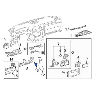 New OEM Right Instrument Panel Cover Fits, 2008-2011, 2013-2020 Lexus LX - Part # 5539460020A0