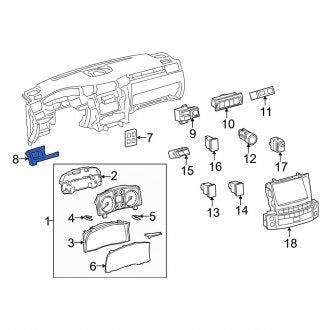 New OEM Instrument Panel Bezel Fits, 2013-2015 Lexus LX - Part # 5544660080C0