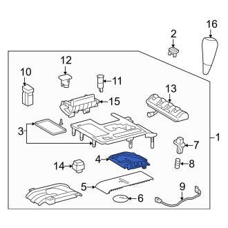 New OEM Automatic Transmission Shift Cover Plate Fits, 2013-2015 Lexus LX - Part # 3595260030