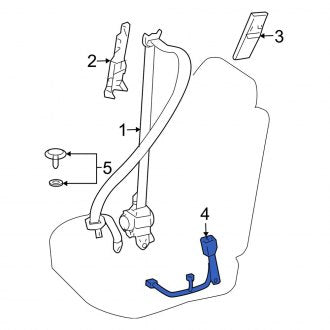 New OEM Front Left Seat Belt Receptacle Fits, 2008-2011, 2013-2015 Lexus LX - Part # 7323060490A1