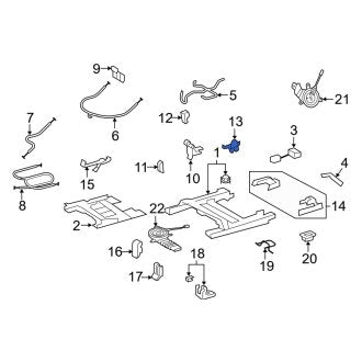 New OEM Center Right Outer Folding Seat Latch Fits, 2013-2021 Lexus LX - Part # 7265060170