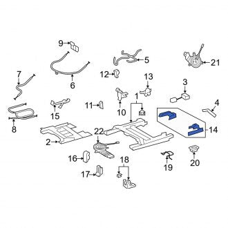 New OEM Center Right Seat Track Cover Fits, 2013-2021 Lexus LX - Part # 7299560290A2