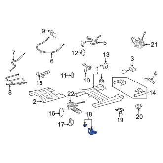 New OEM Seat Hinge Cover Fits, 2013-2021 Lexus LX - Part # 7169160051C0