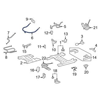 New OEM Center Left Folding Seat Release Cable Fits, 2011, 2013-2015 Lexus LX - Part # 7891060090