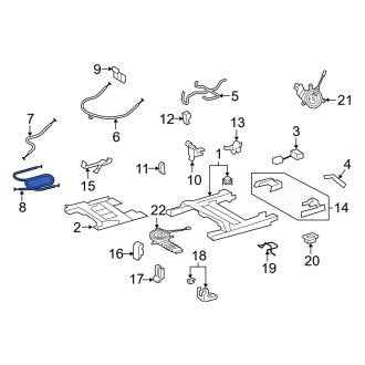 New OEM Center Left Folding Seat Release Cable Fits, 2016-2021 Lexus LX - Part # 7891060110