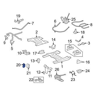 New OEM Seat Hinge Cover Fits, 2013-2015 Lexus LX - Part # 7169260101A0