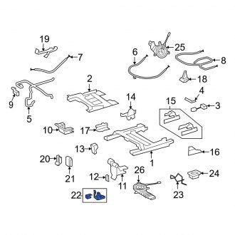 New OEM Seat Hinge Cover Fits, 2013-2021 Lexus LX - Part # 7169260061C0