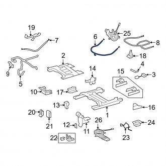 New OEM Center Left Folding Seat Release Cable Fits, 2016-2021 Lexus LX - Part # 7892060140