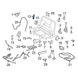 New OEM Rear Right Seat Back Recliner Adjustment Handle Fits, 2013-2021 Lexus LX - Part # 7252660060A3