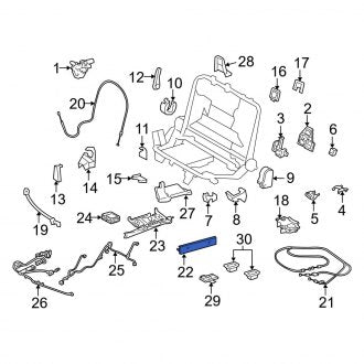 New OEM Rear Right Seat Trim Panel Fits, 2010-2011, 2013-2021 Lexus LX - Part # 7936660040C0