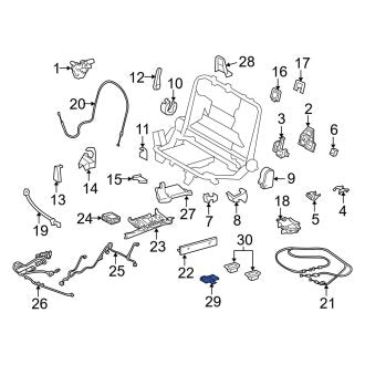 New OEM Rear Rearward Folding Seat Lock Striker Fits, 2008-2011, 2013-2021 Lexus LX - Part # 7260160020