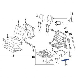 New OEM Rear Left Rearward Seat Belt Trim Bezel Fits, 2013-2021 Lexus LX - Part # 7938460070A1