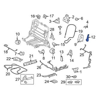 New OEM Rear Left Seat Back Recliner Adjustment Handle Fits, 2013-2021 Lexus LX - Part # 7252560090A3