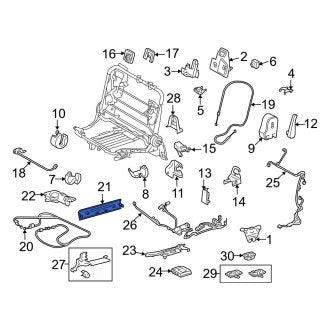 New OEM Rear Left Outer Seat Trim Panel Fits, 2010-2011, 2013-2021 Lexus LX - Part # 7936760070C0